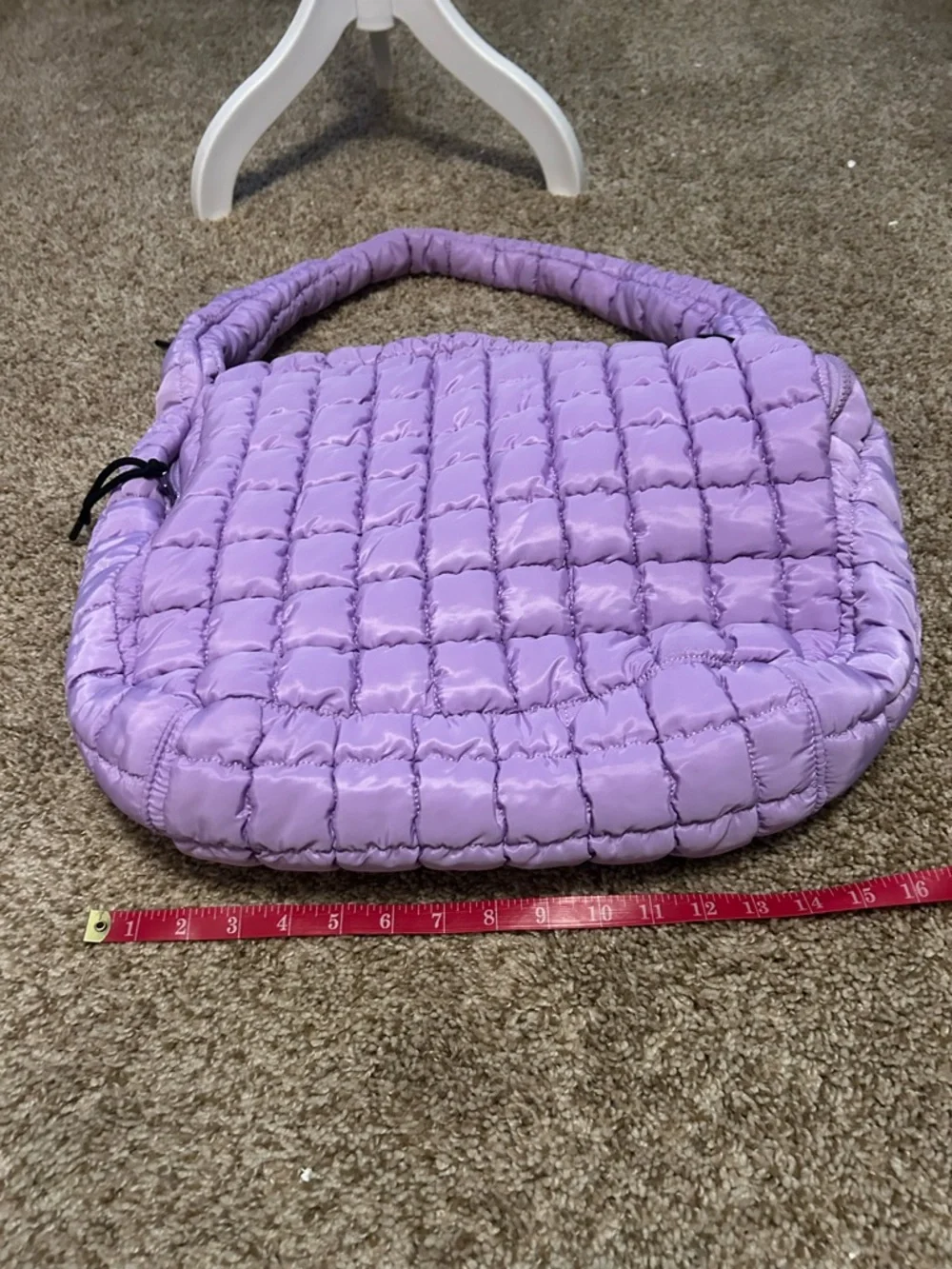 Pink Lily Quilted Lavender Shoulder Tote - Picture 7 of 11